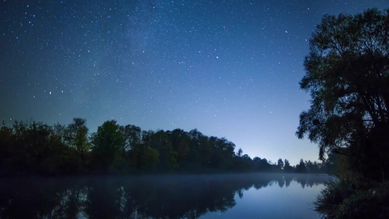 Download Free Stock Video River Flowing In A Forest Under The Stars Live Wallpaper