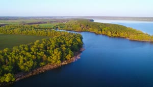 Free Stock Video River Near Farm Fields Aerial Shot Live Wallpaper