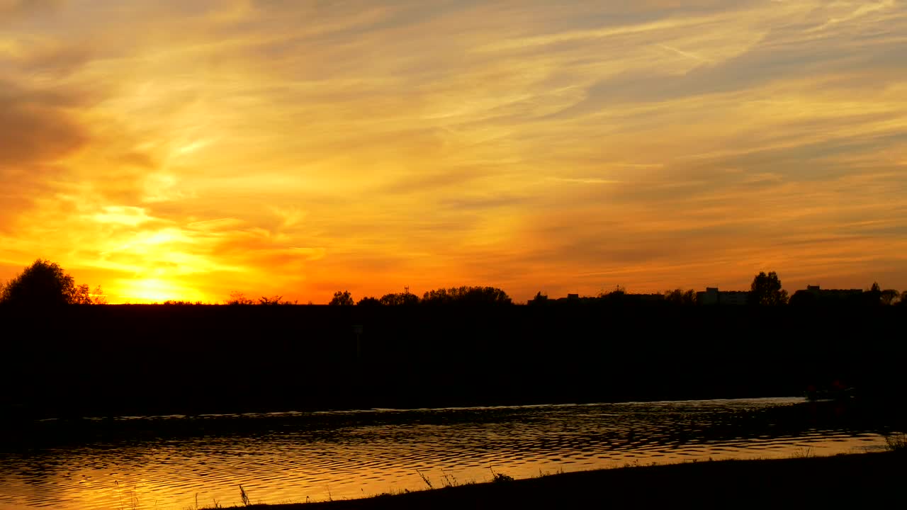 Download Free Stock Video River Water Flowing In The Sunset Live Wallpaper