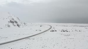 Free Stock Video Road Crossing A Snowy Landscape Live Wallpaper