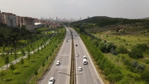 Free Stock Video Road Surrounded By Nature And Buildings From Above Live Wallpaper
