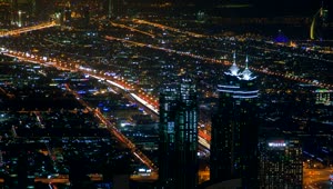 Free Stock Video Roads With Traffic In Dubais Night Live Wallpaper