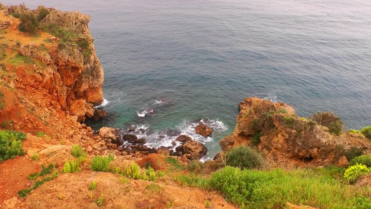 Download Free Stock Video Rocky Seashore High View Live Wallpaper