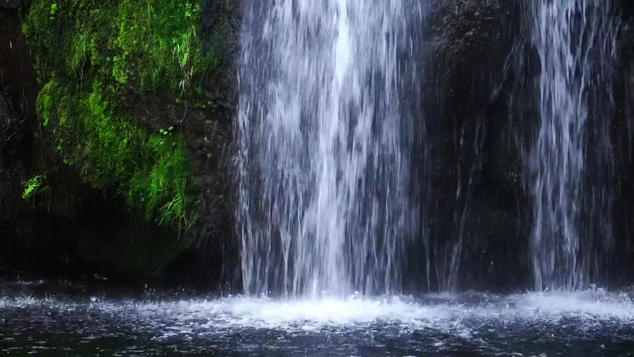 Download Free Stock Video Rocky Waterfall Falling Into The Lake Live Wallpaper