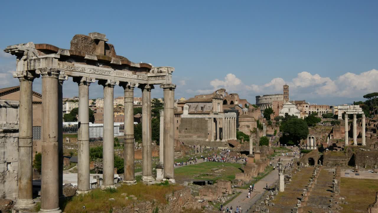 Download Free Stock Video Roman Forum Ruins In Italy Live Wallpaper