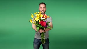 Free Stock Video Romantic Man Holding Flowers Live Wallpaper