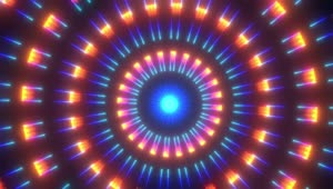 Free Stock Video Rotating Circular Tunnel With Blue And Yellow Lights Live Wallpaper