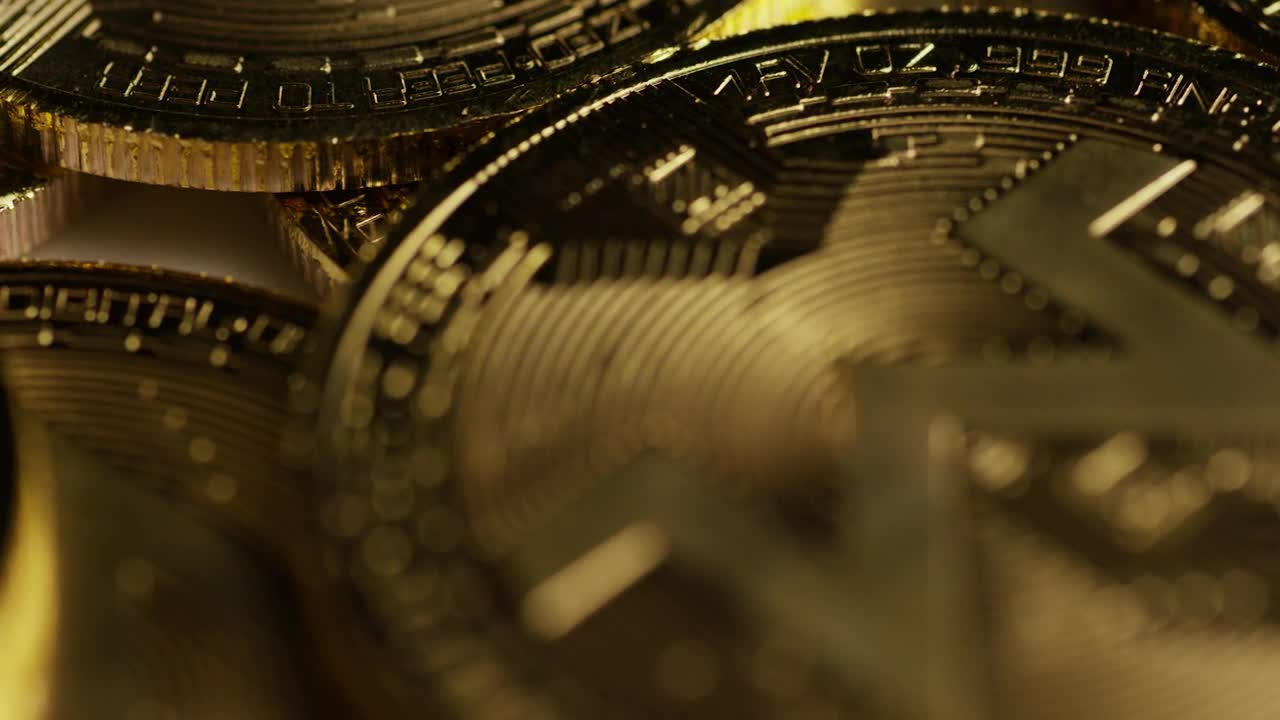 Download Free Stock Video Rotating Close Up Shot Of Monero Coins Live Wallpaper