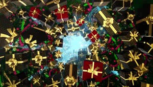 Free Stock Video Rotating Floating Christmas Gift Tunnel Live Wallpaper