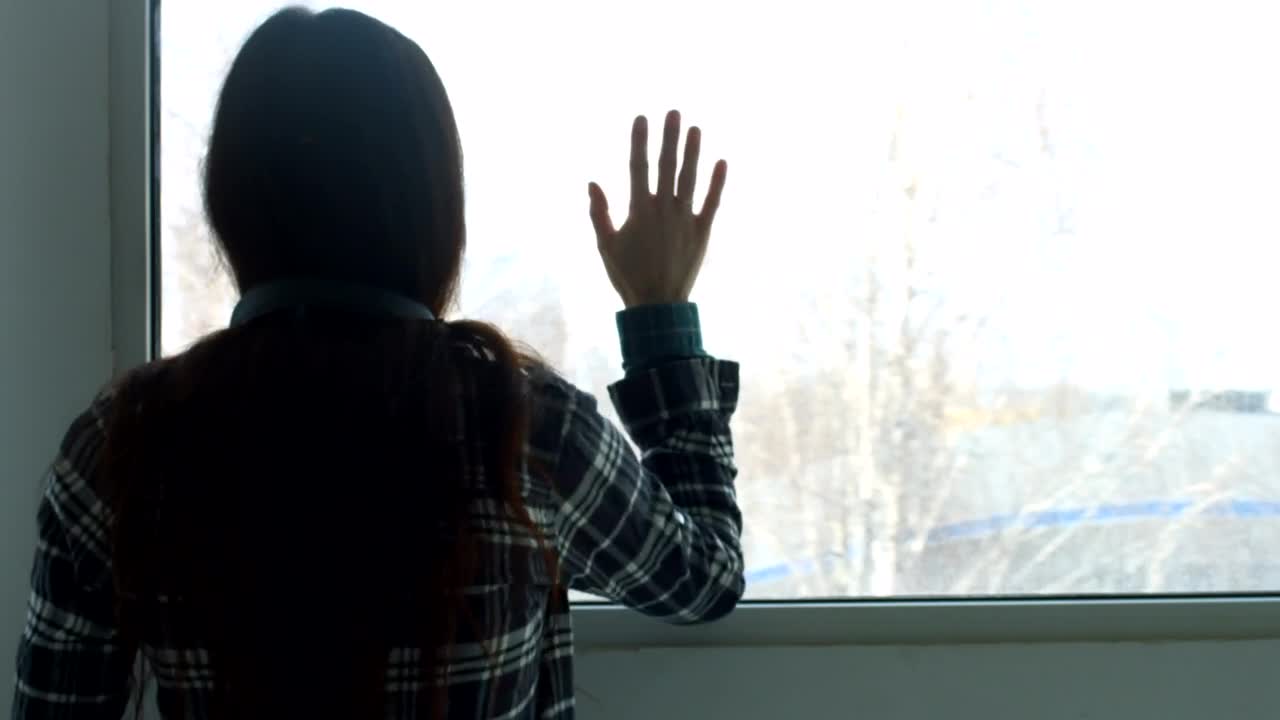 Download Free Stock Video Sad Girl Looking Out The Window Live Wallpaper