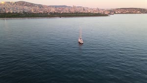 Free Stock Video Sailboat Sailing Near The Coast Of A City Live Wallpaper