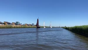 Free Stock Video Sailing On A Canal With Sailboats Live Wallpaper