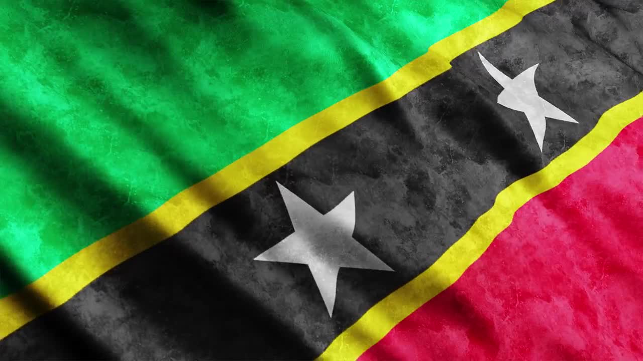 Download Free Stock Video Saint Kitts And Nevis Waving D Flag Live Wallpaper