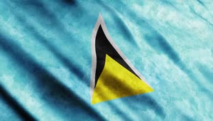 Free Stock Video Saint Lucia Flag While Waving Live Wallpaper