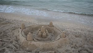 Free Stock Video Sandcastle With Walls At The Beach Live Wallpaper