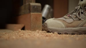 Free Stock Video Sawdust Falling On A Carpenters Feet Live Wallpaper