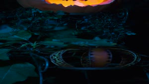 Free Stock Video Scary Halloween Pumpkin Lit Up In The Dead Of Night Live Wallpaper