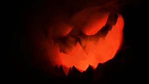 Free Stock Video Scary Halloween Pumpkin Lit Up In The Dark Live Wallpaper
