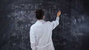Free Stock Video Scientist Student Solving Formulas On A Blackboard Live Wallpaper