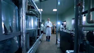 Free Stock Video Scientist Walking Through Laboratory Live Wallpaper