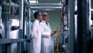 Free Stock Video Scientists Looking At Laboratory Pipes Live Wallpaper