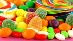 Free Stock Video Scrambled Candies And Gums Spinning Shot Live Wallpaper