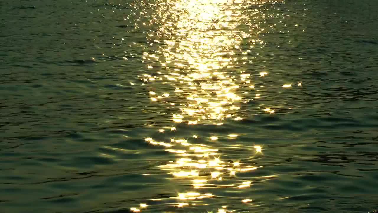 Download Free Stock Video Sea Water Reflecting The Light Of The Sunset Live Wallpaper