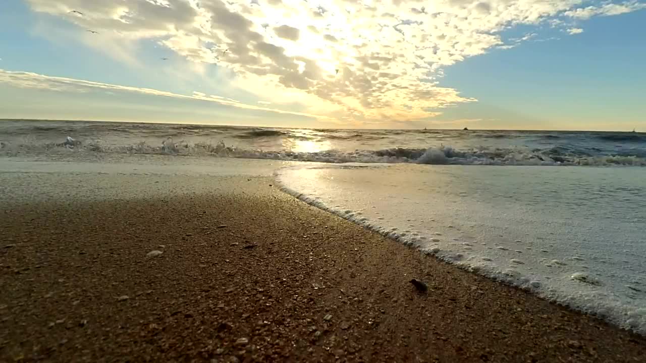 Download Free Stock Video Sea Waves Coming To The Beach Ground View Live Wallpaper