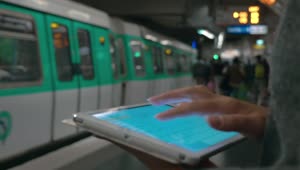 Free Stock Video Sending An Email As A Train Leaves Live Wallpaper
