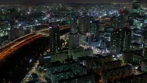 Free Stock Video Seoul City Night Lights And Traffic On The Streets Live Wallpaper