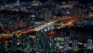 Free Stock Video Seoul Highway And The City Landscape At Night Live Wallpaper