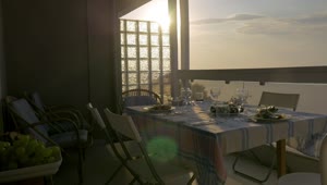Free Stock Video Serving A Family Dinner On The Balcony Live Wallpaper