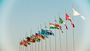 Free Stock Video Several International Flags Waving In The Wind Live Wallpaper