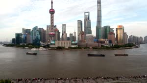 Free Stock Video Shanghai River And City Skyscrapers Live Wallpaper