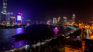 Free Stock Video Shanghai River Cityscape At Night Live Wallpaper