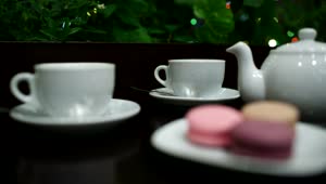 Free Stock Video Sharing Tea With Macaroons Live Wallpaper