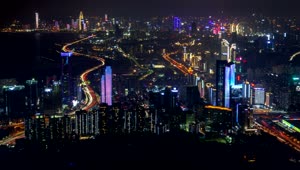 Free Stock Video Shenzhen Buildings Illuminates The Night Live Wallpaper