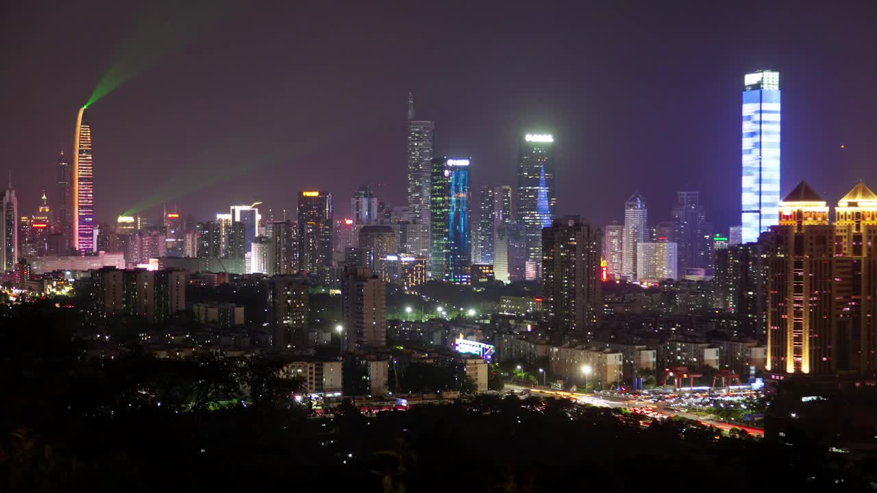 Download Free Stock Video Shenzhen Cityscape And City Lights Live Wallpaper
