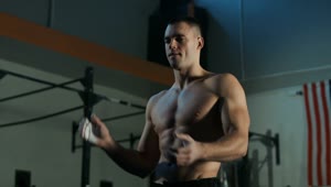 Free Stock Video Shirtless Man Preparing For Training Live Wallpaper