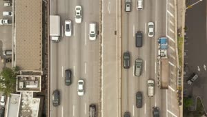 Free Stock Video Shot From The Top Of A Highway Full Of Cars Live Wallpaper