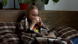 Free Stock Video Sick Girl Sheltered While Drinking A Tea Live Wallpaper