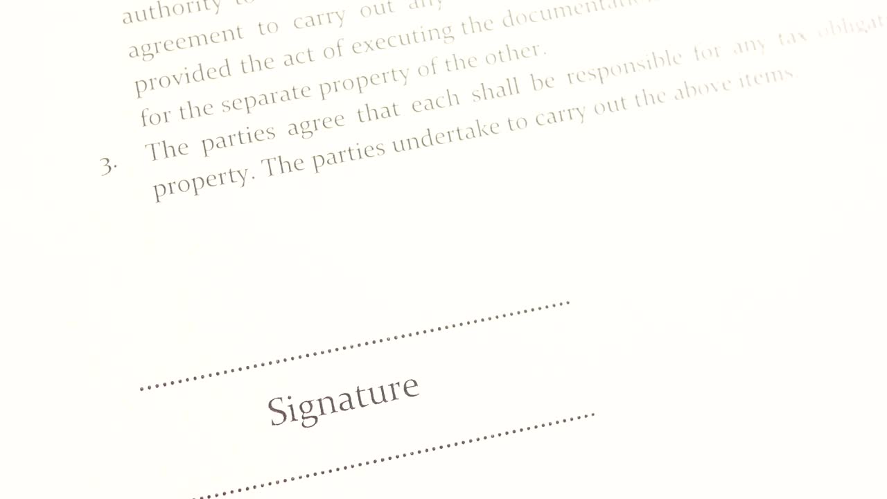 Download Free Stock Video Signing A Document With Blue Ink Live Wallpaper