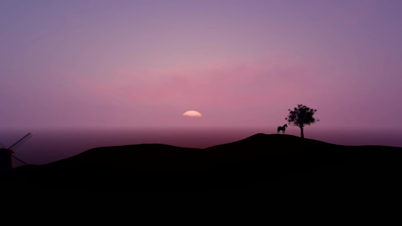 Download Free Stock Video Silhouette Of A Horse Next To A Tree Live Wallpaper
