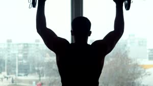Free Stock Video Silhouette Of An Athlete Lifting The Barbell Live Wallpaper