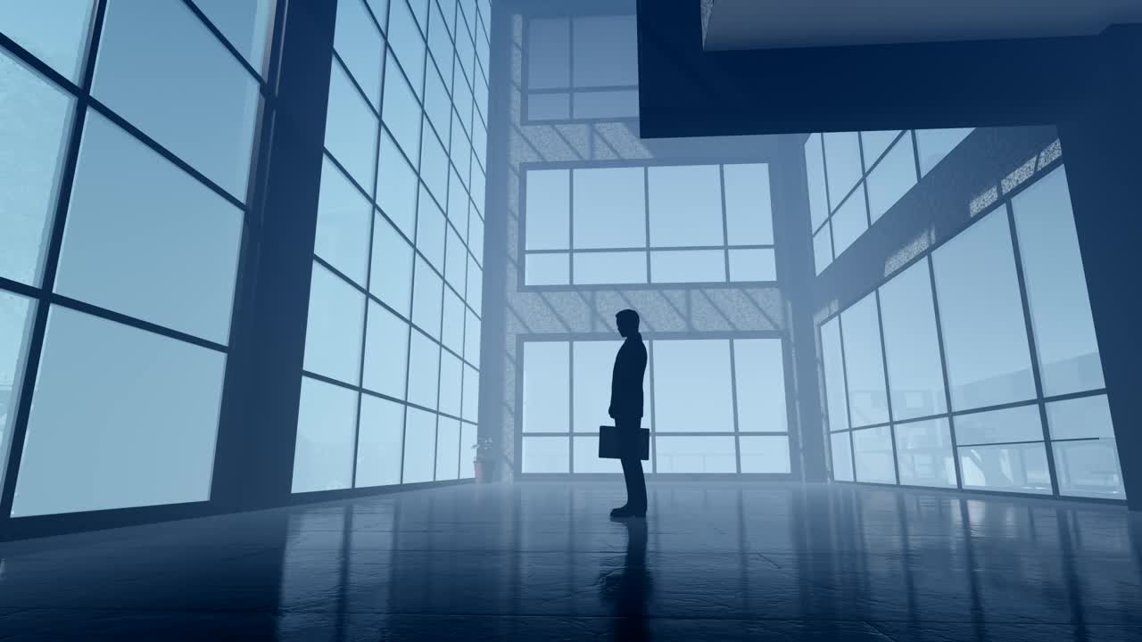 Download Free Stock Video Silhouette Of Business Person With Portfolio Live Wallpaper