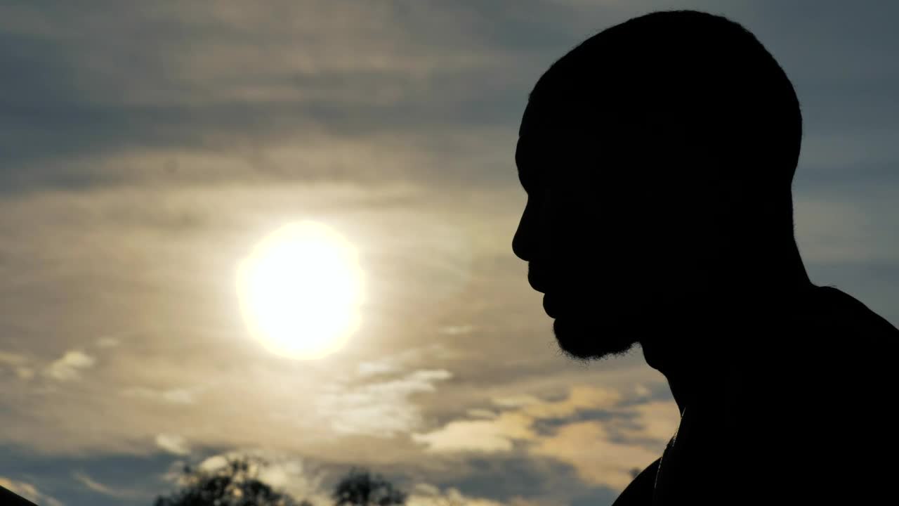 Download Free Stock Video Silhouette Of Man Drinking Water Live Wallpaper