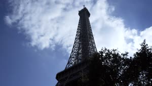 Free Stock Video Silhouette Of The Eiffel Tower Under A Blue Sky Live Wallpaper