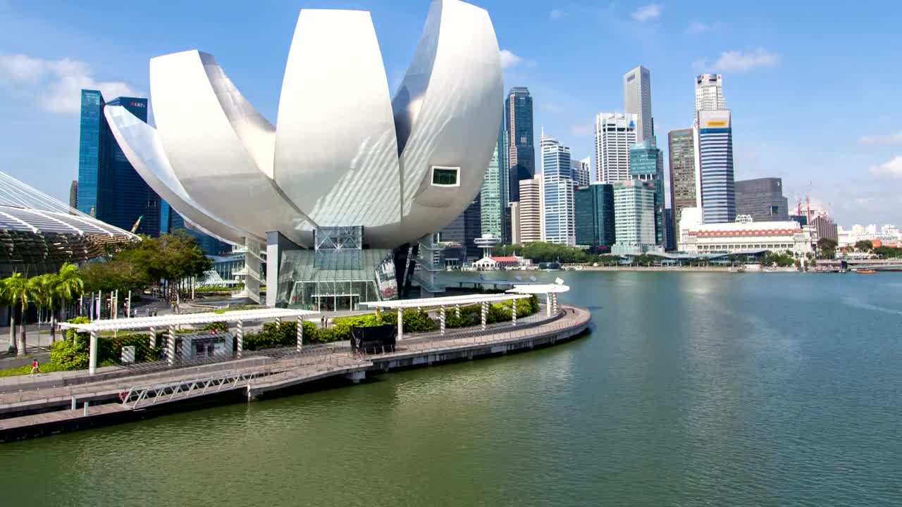 Download Free Stock Video Singapore Art Center And Skyscrapers Live Wallpaper