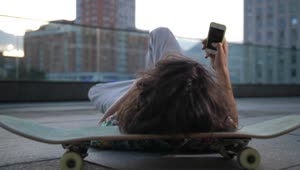 Free Video Stock Skater Laying Down Live Wallpaper