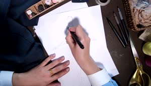 Free Video Stock Sketching A Dress Live Wallpaper